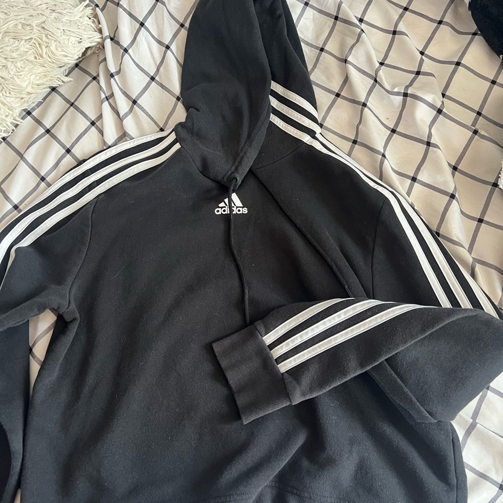 Adidas Black Jacket with White Accents